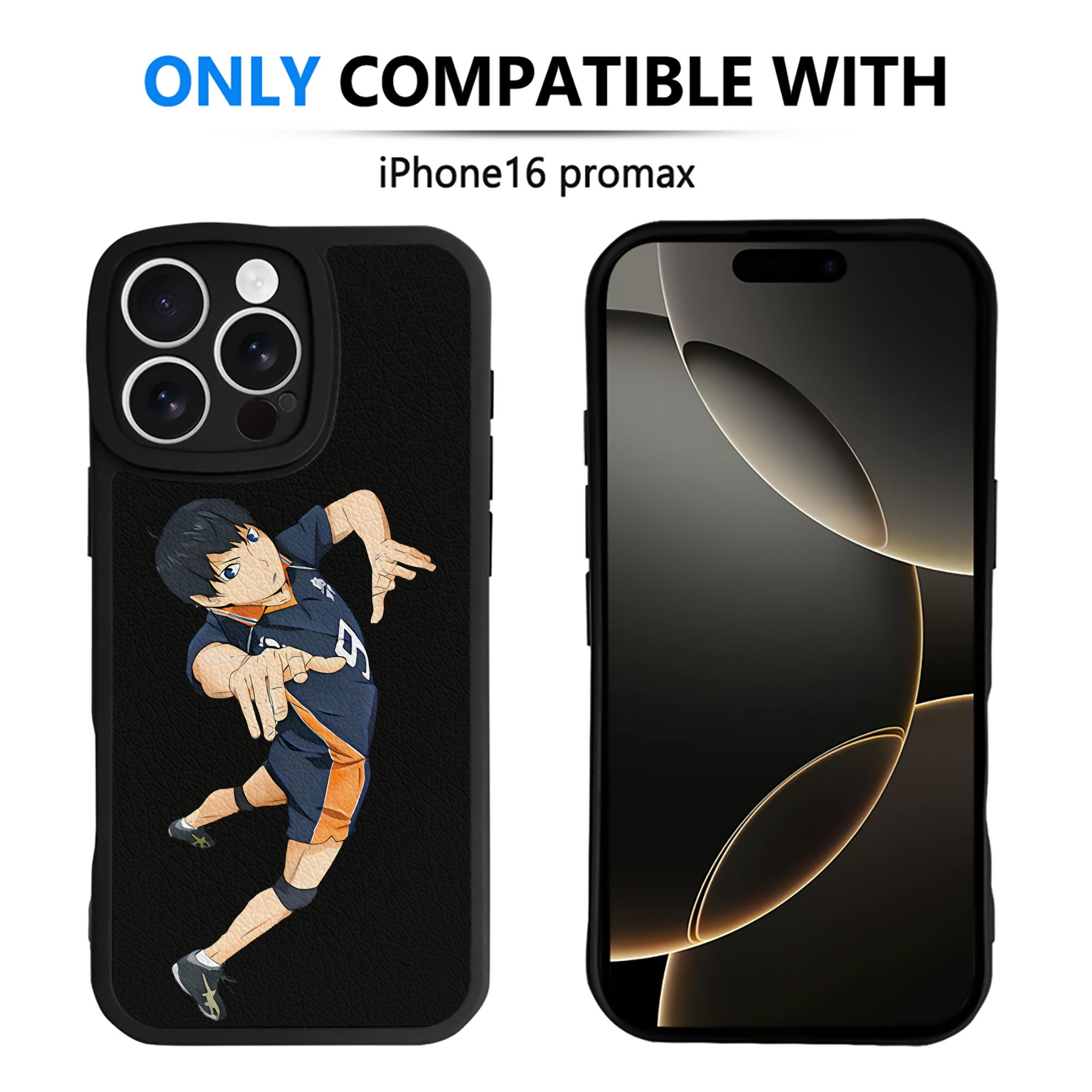 （画像用） ハイキュー!! Haikyu!! 【iPhone 16シリーズ対応】シリコンスマホケース（レザー調） 材質：シリコン